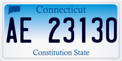 CT license plate AE23130