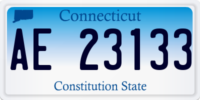 CT license plate AE23133