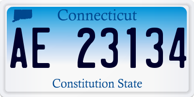 CT license plate AE23134