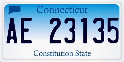 CT license plate AE23135