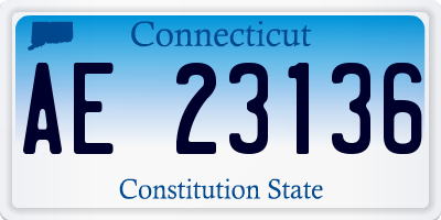 CT license plate AE23136