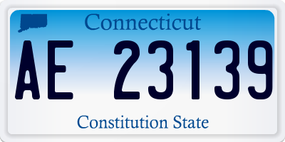 CT license plate AE23139