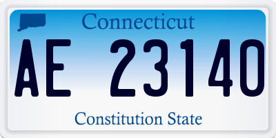 CT license plate AE23140