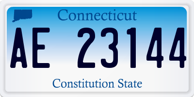 CT license plate AE23144
