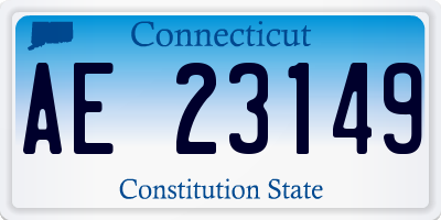 CT license plate AE23149