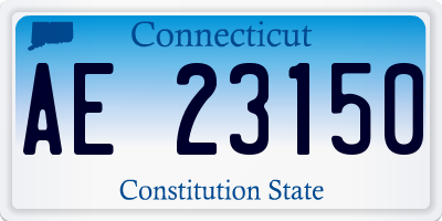 CT license plate AE23150