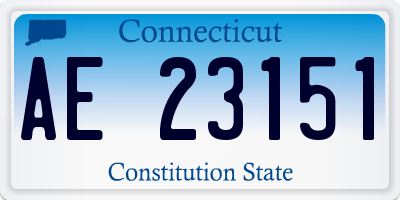 CT license plate AE23151