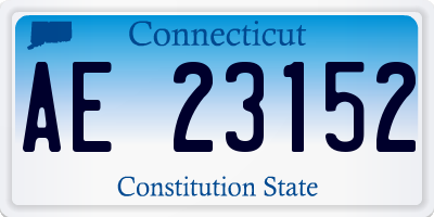 CT license plate AE23152