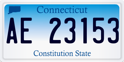 CT license plate AE23153