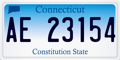 CT license plate AE23154