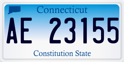 CT license plate AE23155