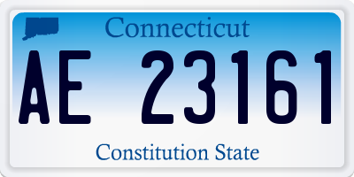 CT license plate AE23161