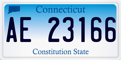 CT license plate AE23166