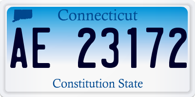 CT license plate AE23172