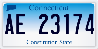 CT license plate AE23174
