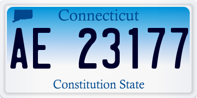 CT license plate AE23177