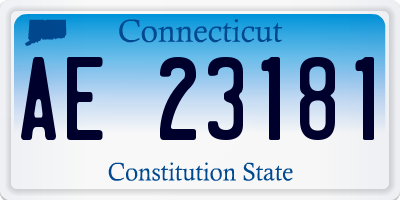 CT license plate AE23181