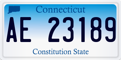 CT license plate AE23189