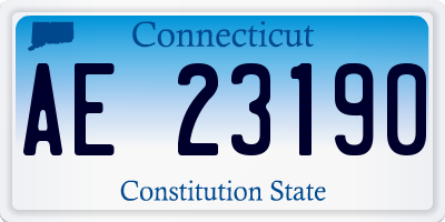 CT license plate AE23190