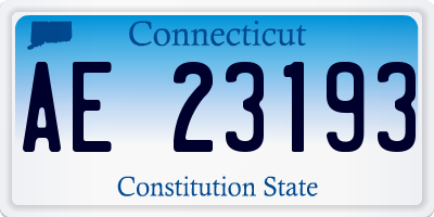 CT license plate AE23193