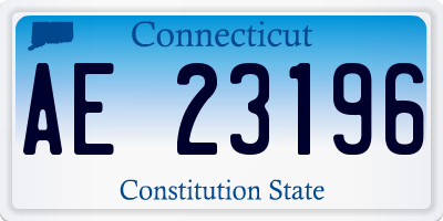 CT license plate AE23196