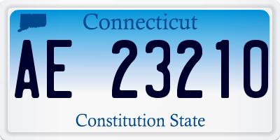 CT license plate AE23210