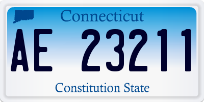 CT license plate AE23211