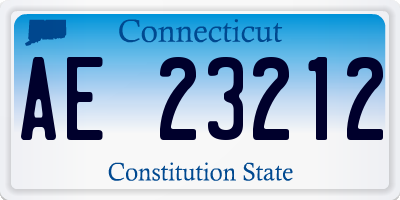 CT license plate AE23212