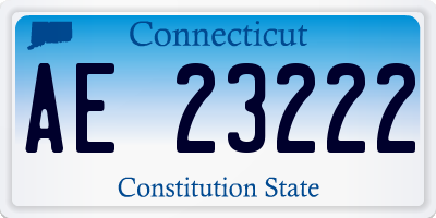 CT license plate AE23222