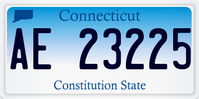 CT license plate AE23225