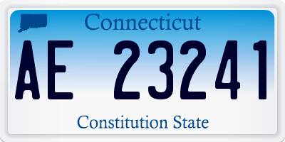CT license plate AE23241