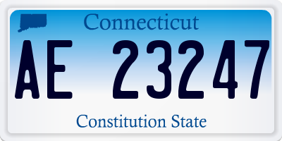 CT license plate AE23247