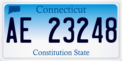 CT license plate AE23248
