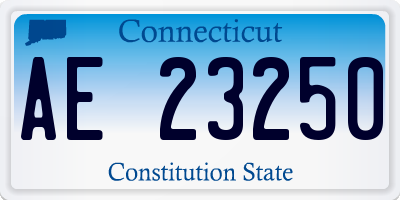 CT license plate AE23250