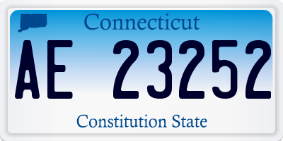 CT license plate AE23252