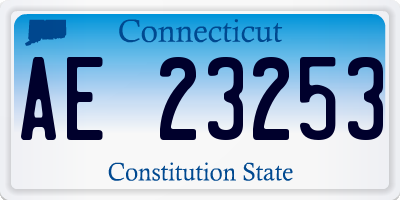 CT license plate AE23253