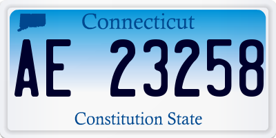CT license plate AE23258