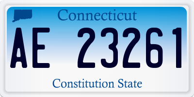 CT license plate AE23261