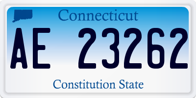 CT license plate AE23262