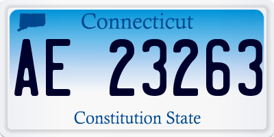 CT license plate AE23263
