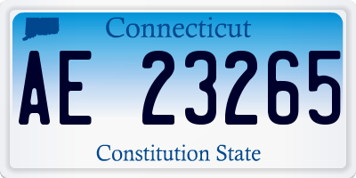 CT license plate AE23265