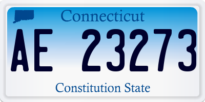 CT license plate AE23273