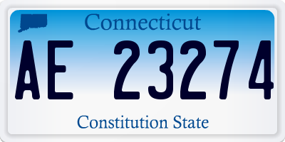 CT license plate AE23274