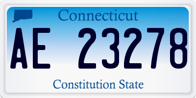 CT license plate AE23278