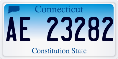 CT license plate AE23282