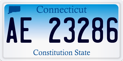CT license plate AE23286