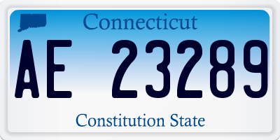 CT license plate AE23289