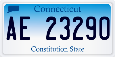 CT license plate AE23290