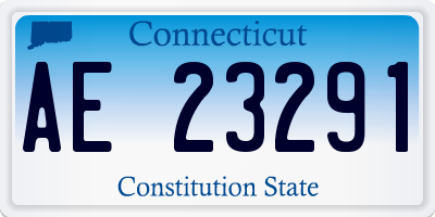 CT license plate AE23291