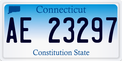 CT license plate AE23297